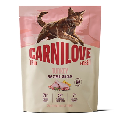 Carnilove True Fresh Kattefoder Til Steriliserede med Kalkun 400g